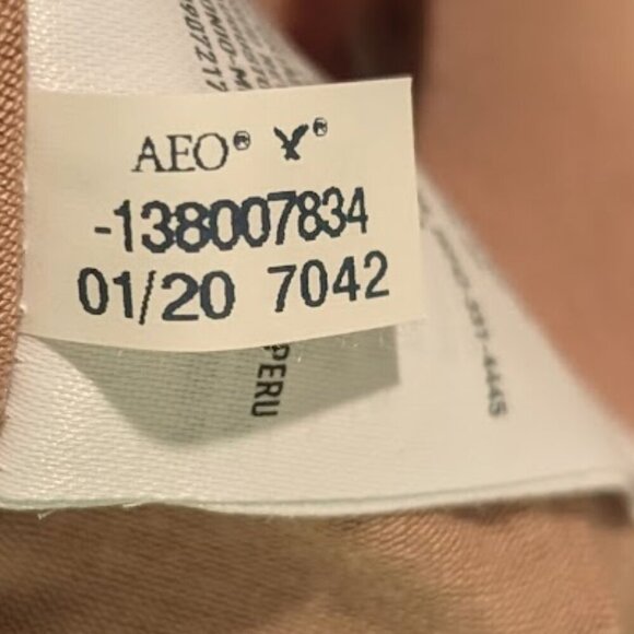 American Eagle | Soft & Sexy Oversized V-Neck Tee in Tan - Picture 7 of 7